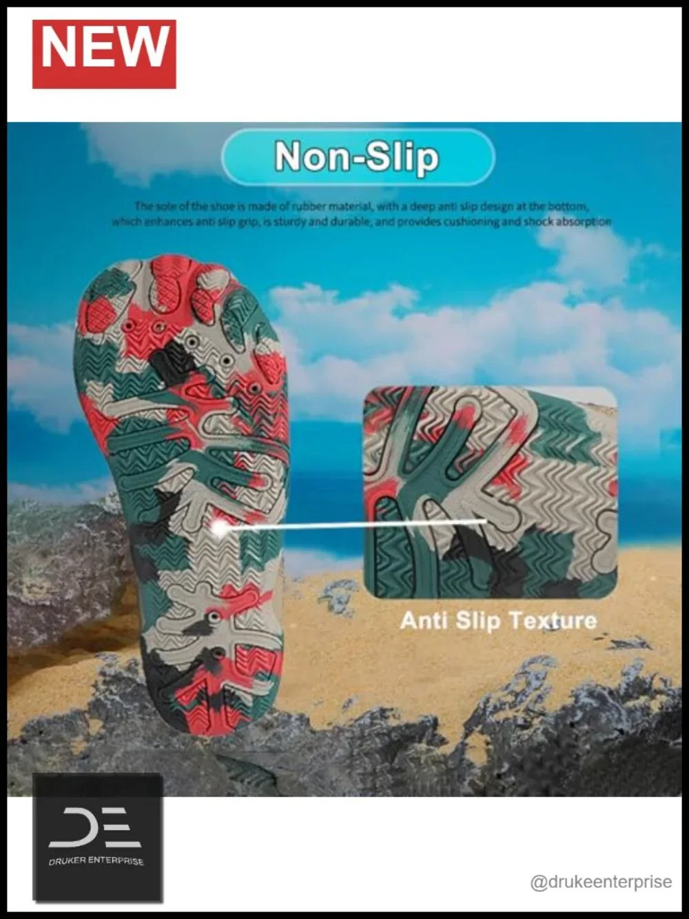 Quick Dry Non-Slip Wide Toe Water Shoes for Beach Pool Swim Hike Barefoot